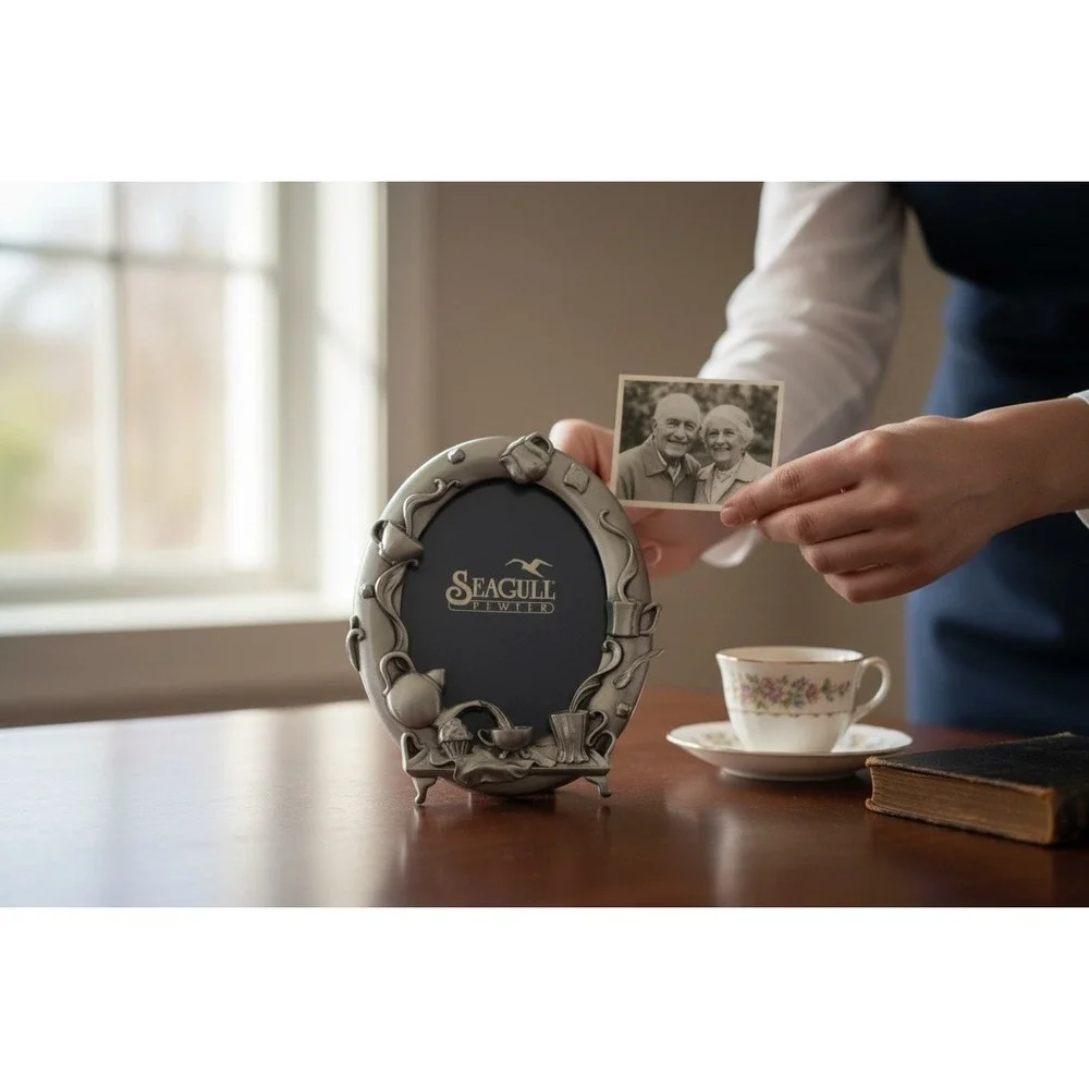 Seagull‎ Pewter Tea Time Picture Frame 4x3